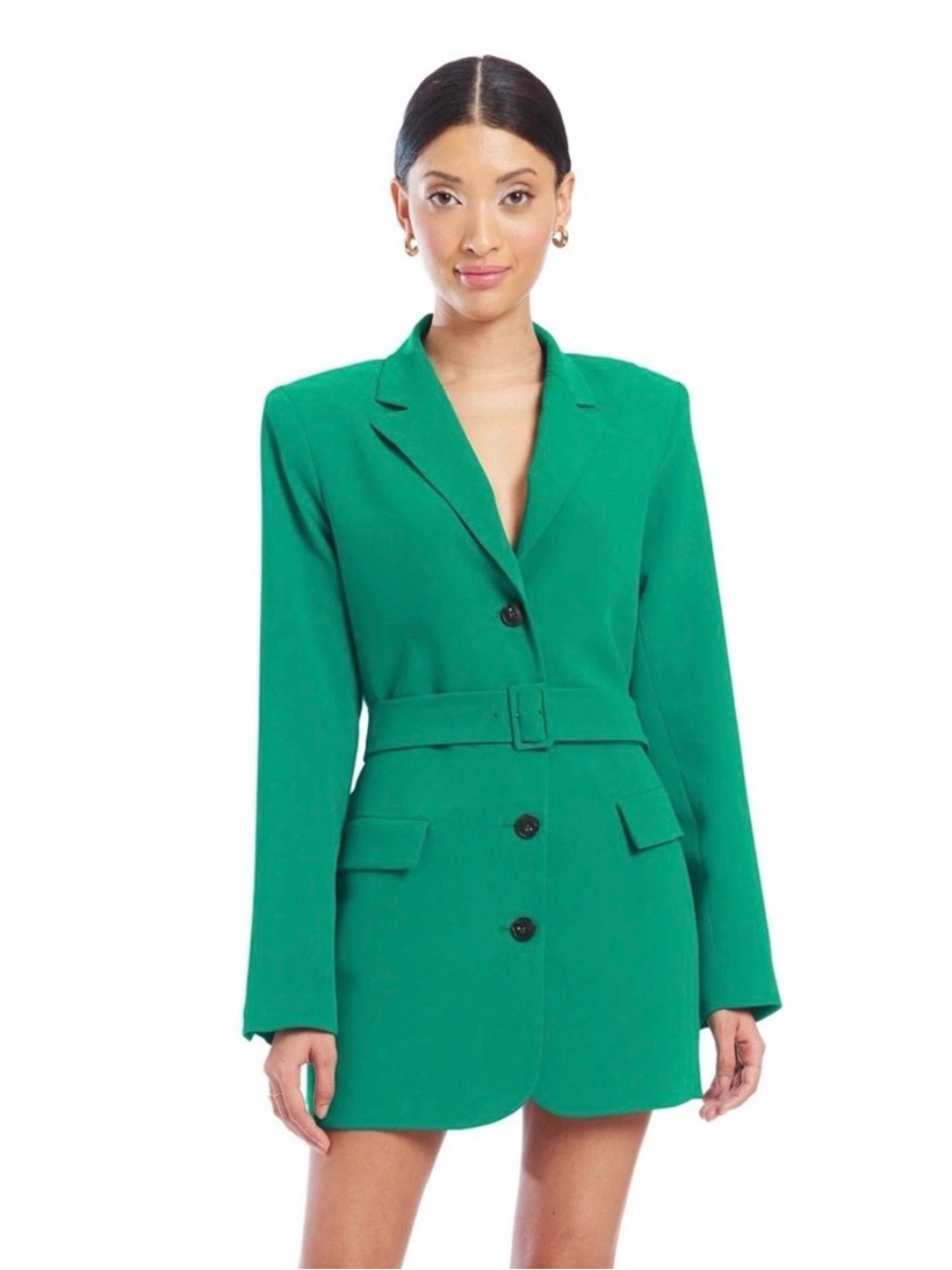 AMANDA UPRICHARD Meritt Blazer Dress in Green Size L